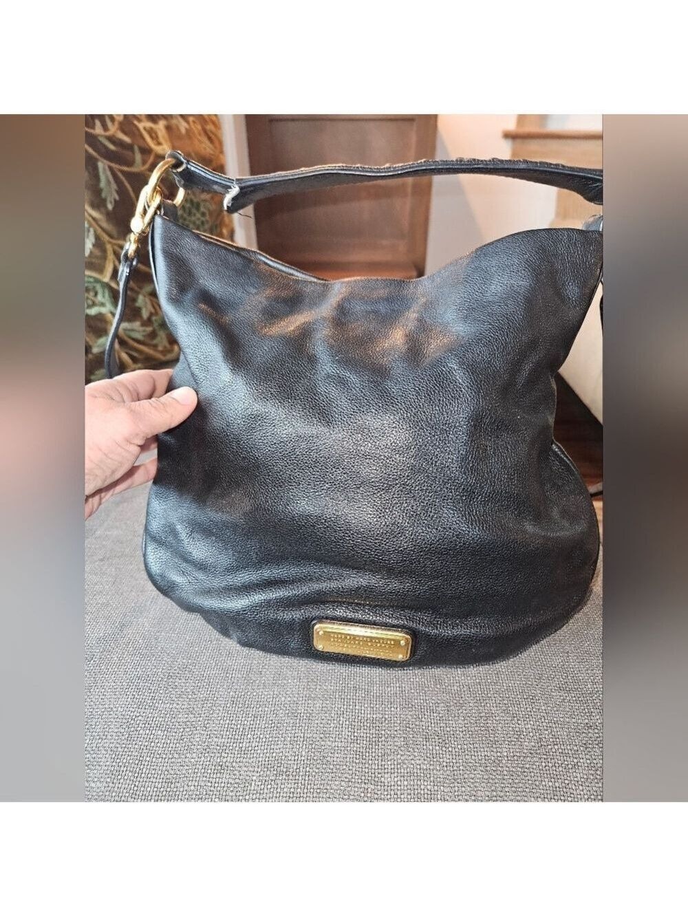 Marc by Marc Jacobs New Q Hillier Hobo Black Leather Bag